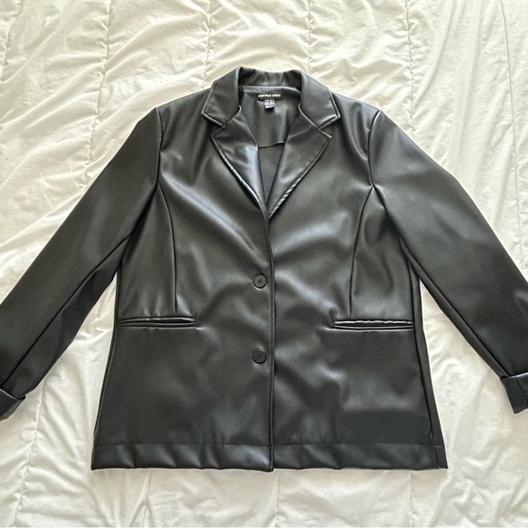 Faux Leather Oversized Blazer - Picture 1 of 1